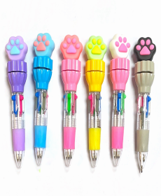 Dog paw multicolored ballpoint pen ZP87
